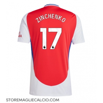 Arsenal Oleksandr Zinchenko #17 Maglia Gara Casa Repliche 2024-25